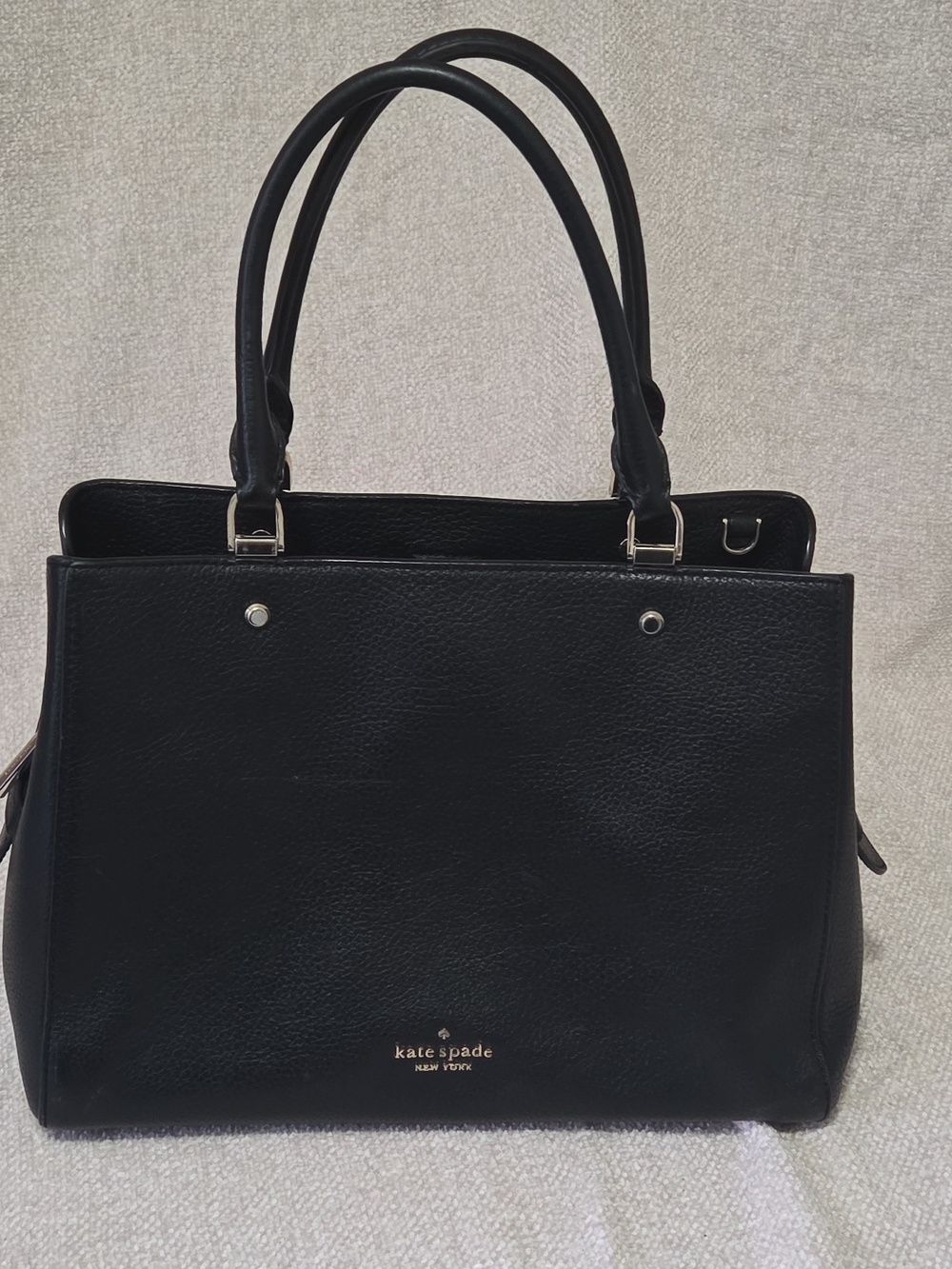 Kate Spade Black Leather Tote Bag